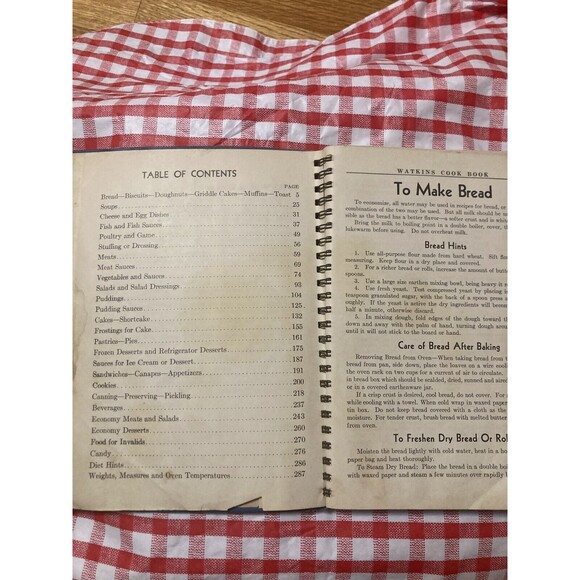 Vintage Watkins Cook Book 1938 J R Watkins Co Spiral Bound Cookbook Winona MINN - Picture 7 of 12